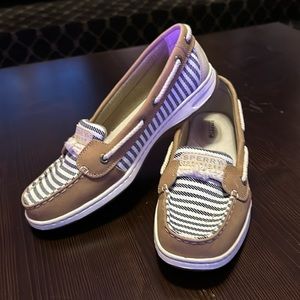 Sperry top sider Cherubfish linen/stripes size 9